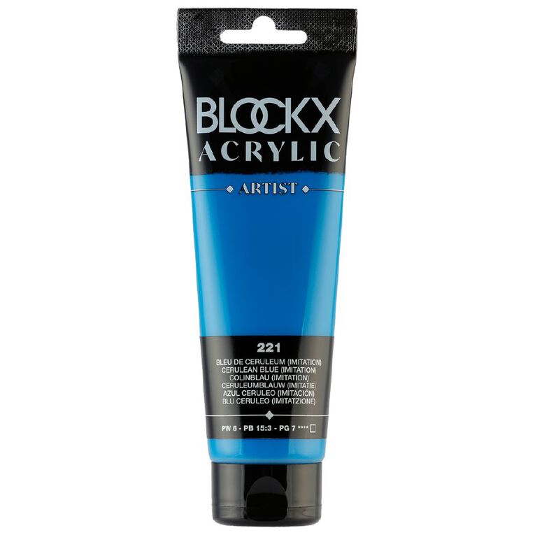 BLOCKX Acrylic Tube 120ml Cerulean Blue Blue, , hi-res
