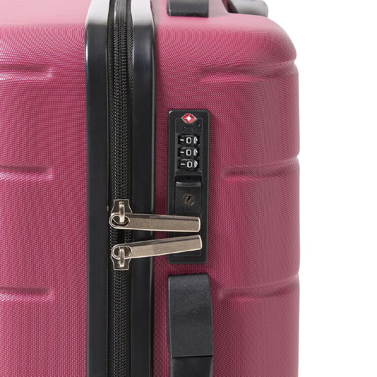 Living & Co 50cm Hard Carry On Suitcase Burgundy, , hi-res