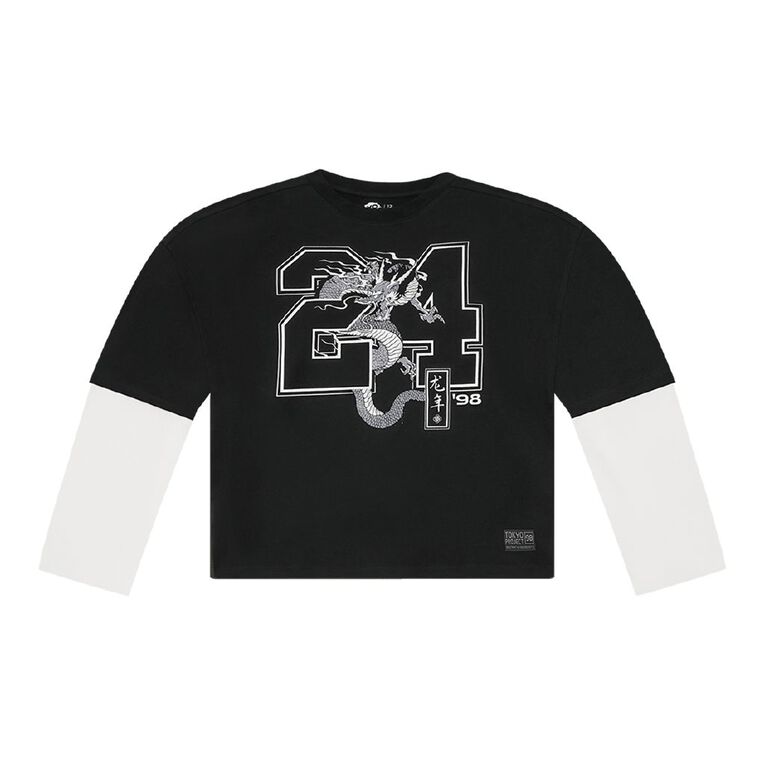 Young Original Double Sleeve Tee, Black, hi-res