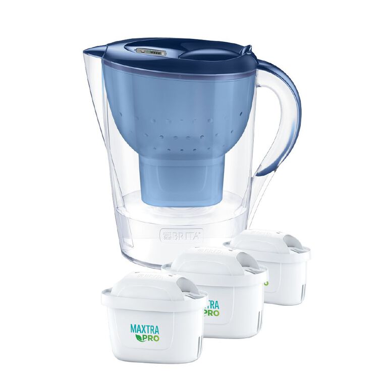 Brita Marella XL Jug with 3 Maxtra Pro Filters Value Pack Blue, , hi-res