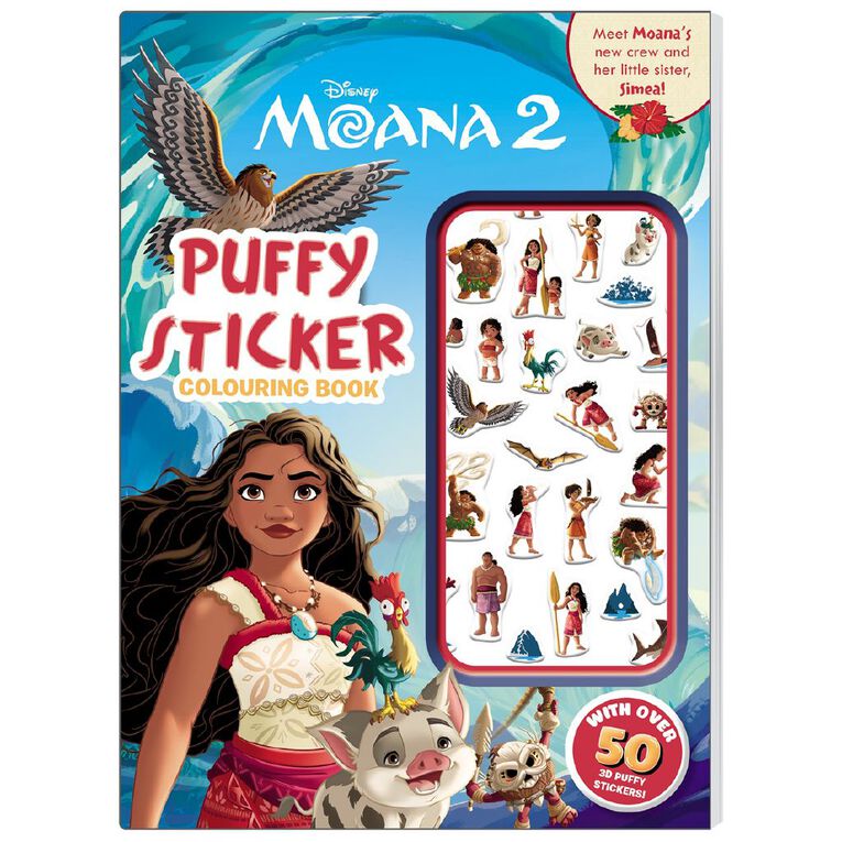 Disney Moana 2 Puffy Sticker Colouring Book, , hi-res