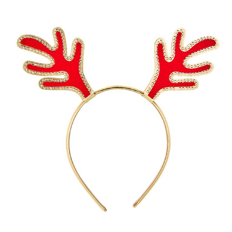 Wonderland Antler Red/Gold Headband, , hi-res