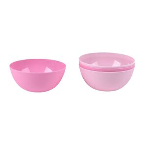Living & Co Kids Plastic Bowls Pink 4 Pack