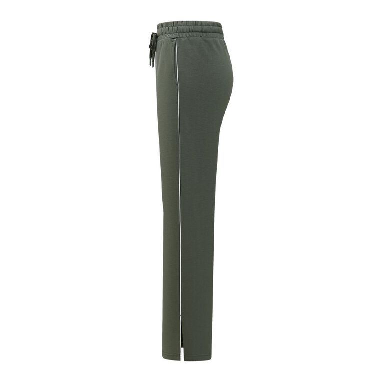 Active Intent Women's Scuba Wide Leg Pants, Green Mid, hi-res