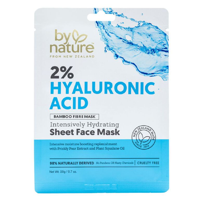 By Nature 2% Hyaluronic Acid Sheet Face Mask 20g, , hi-res