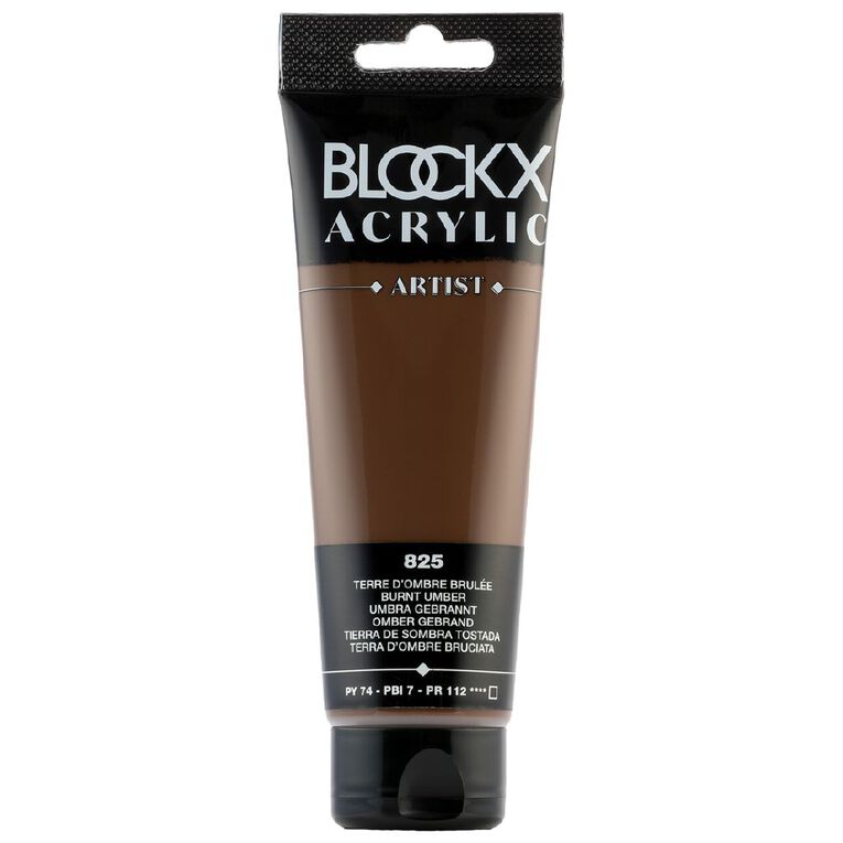BLOCKX Acrylic Tube Burnt Umber 120ml, , hi-res