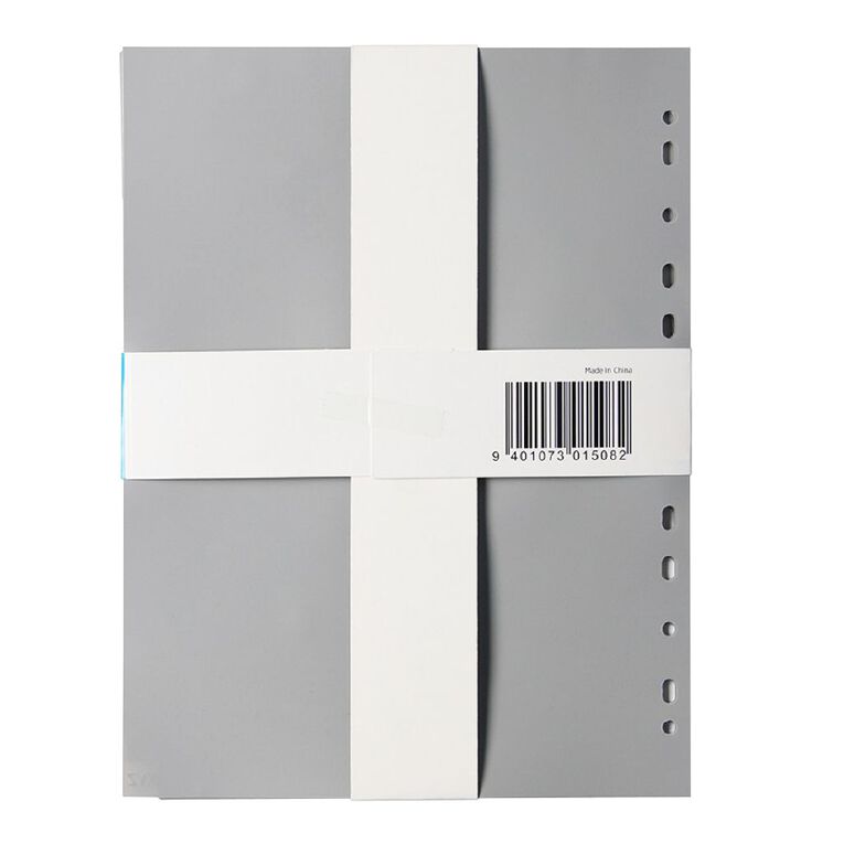 WS A-Z Polypropylene Dividers Grey Mid, , hi-res