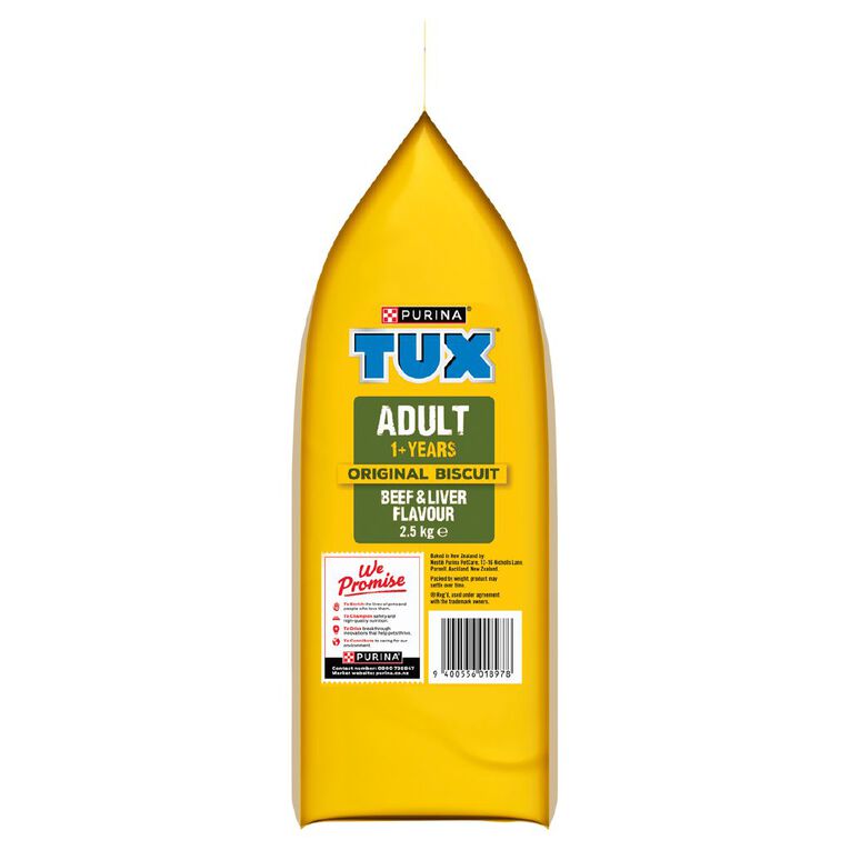 TUX Original Biscuit Beef Liver Flavor Dry Dog Food 2.5kg, , hi-res