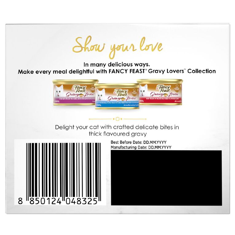 Fancy Feast Gravy Lovers Collection Variety Pack Wet Cat Food 18 x 85g, , hi-res