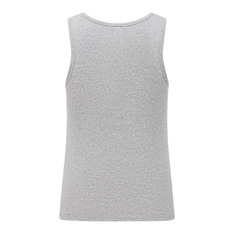 H&H Men's Singlet 2 Pack, Grey Marle, hi-res