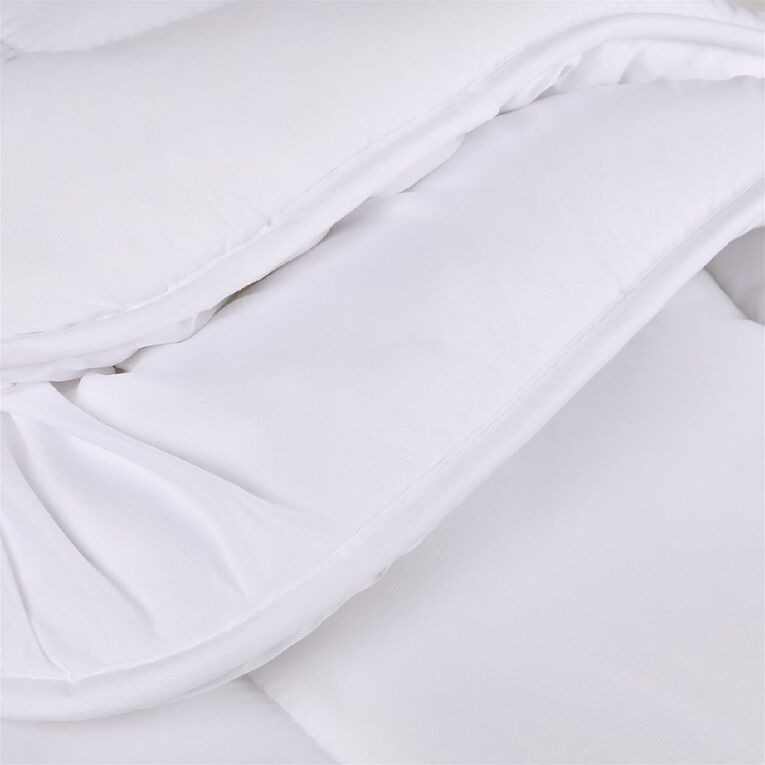 Living & Co Plush Microfibre Mattress Topper 800gsm White Queen, , hi-res
