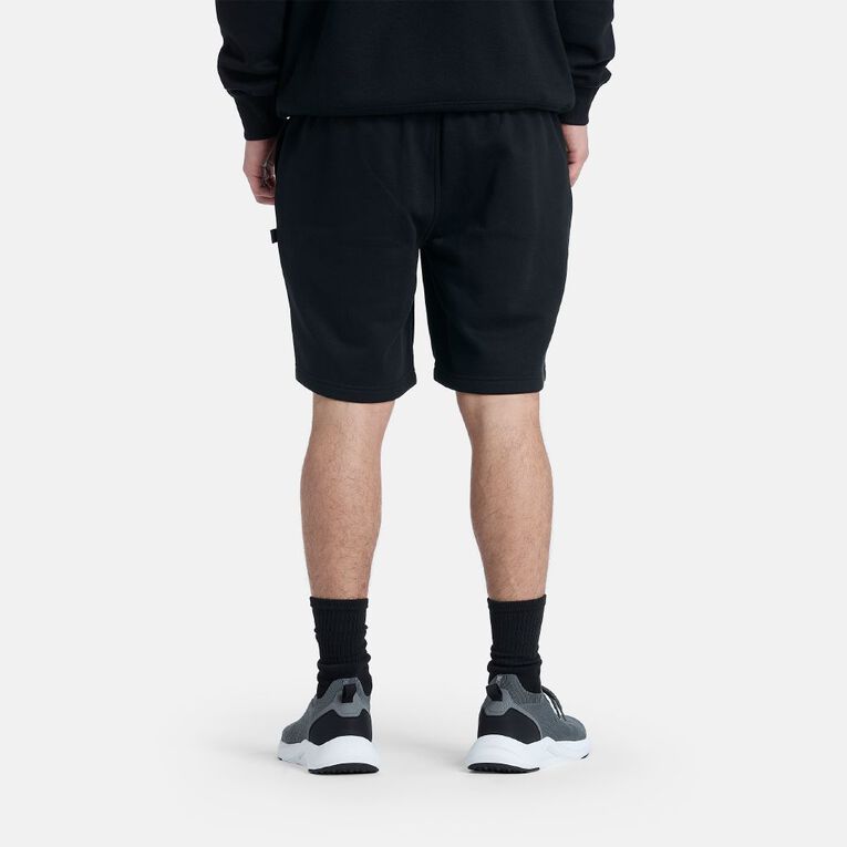 H&H Men's Plain Knit Shorts, Black, hi-res