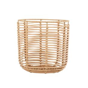 Living & Co Plastic Rattan Look Basket Natural Small