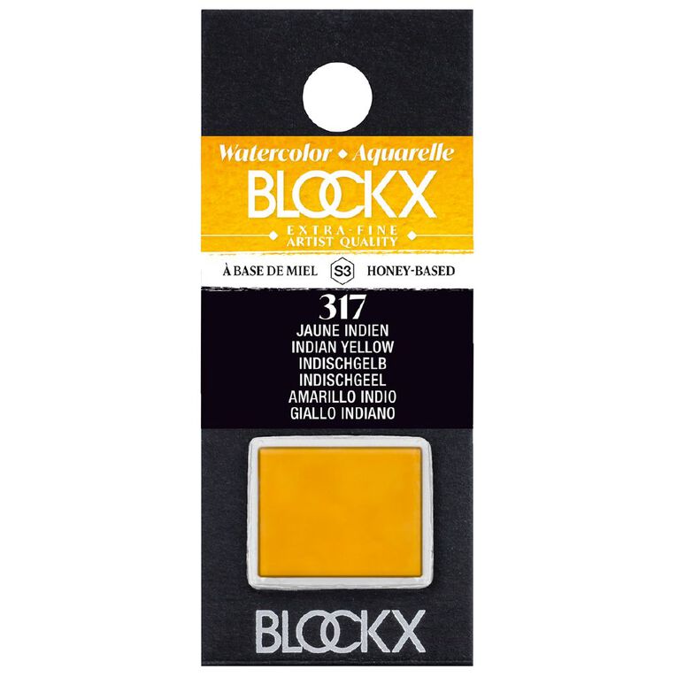 BLOCKX Watercolour Half Pan S3 317 Indian Yellow, , hi-res
