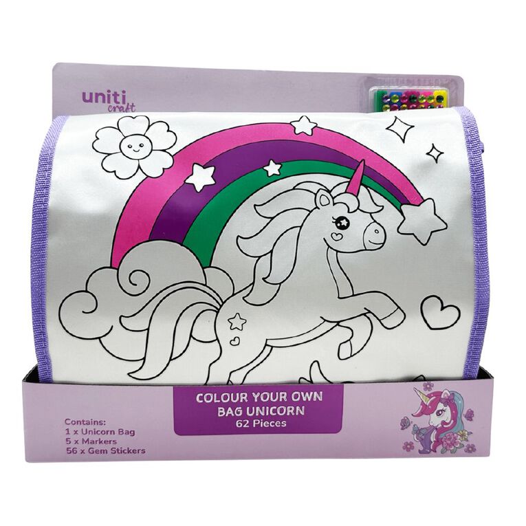 Uniti Craft Kids Color Your Own Bag Unicorn, , hi-res