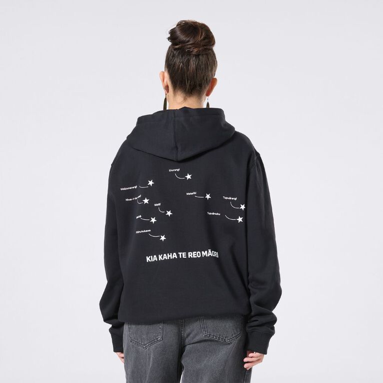 MLC Adults' Matariki Hoodie, Black, hi-res