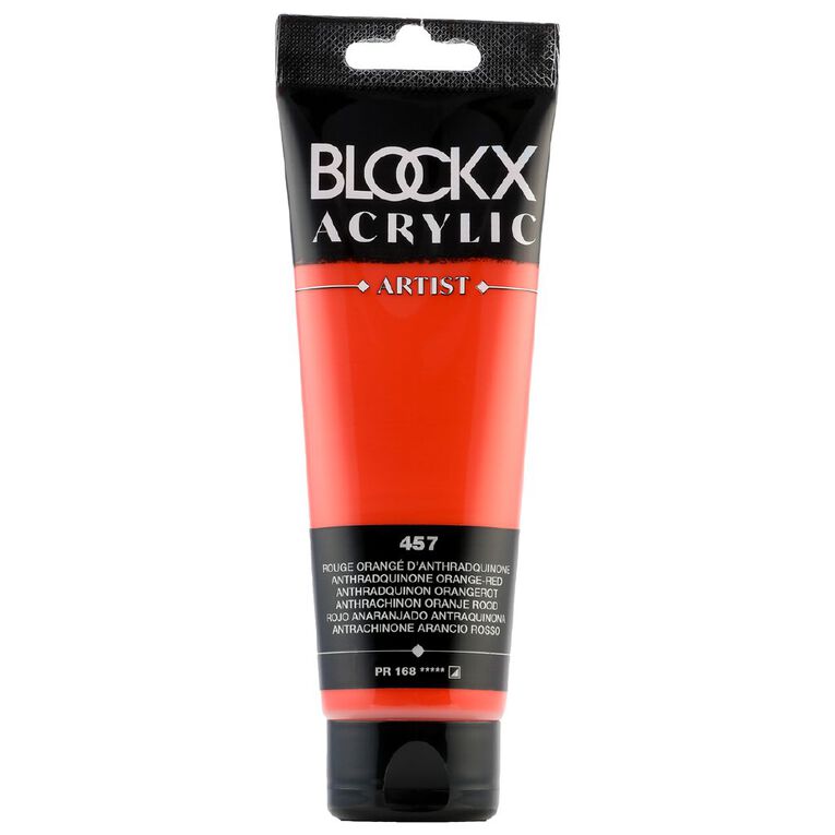 BLOCKX Acrylic Tube 120ml Anthraquinone Orange Orange, , hi-res
