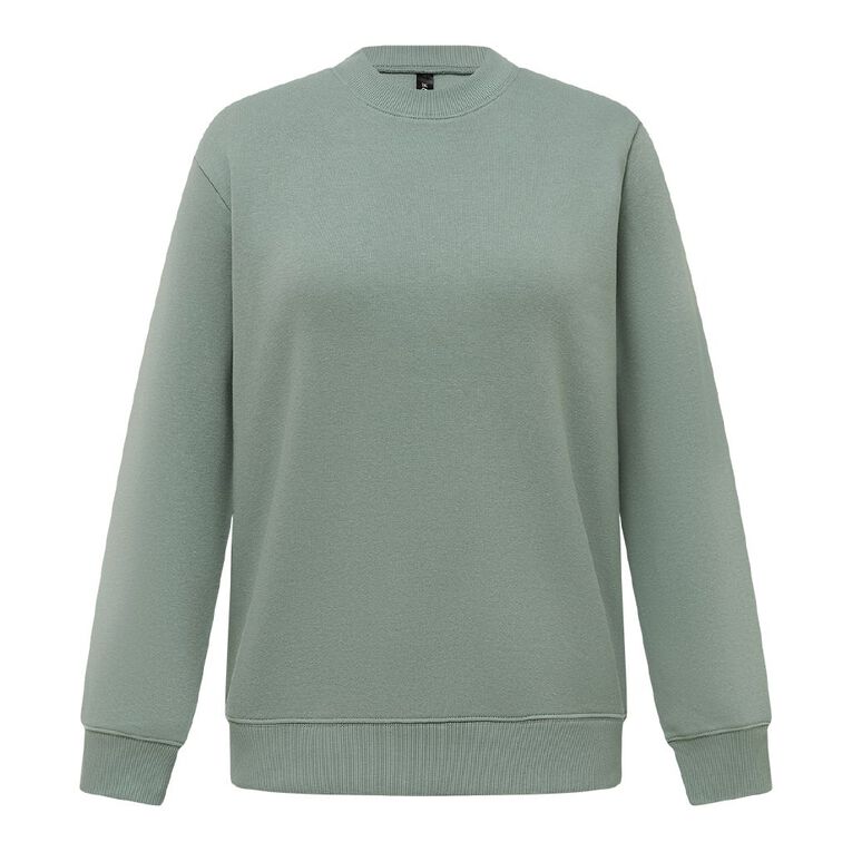 H&H Women's Classic Crew Sweatshirt, Green Light, hi-res