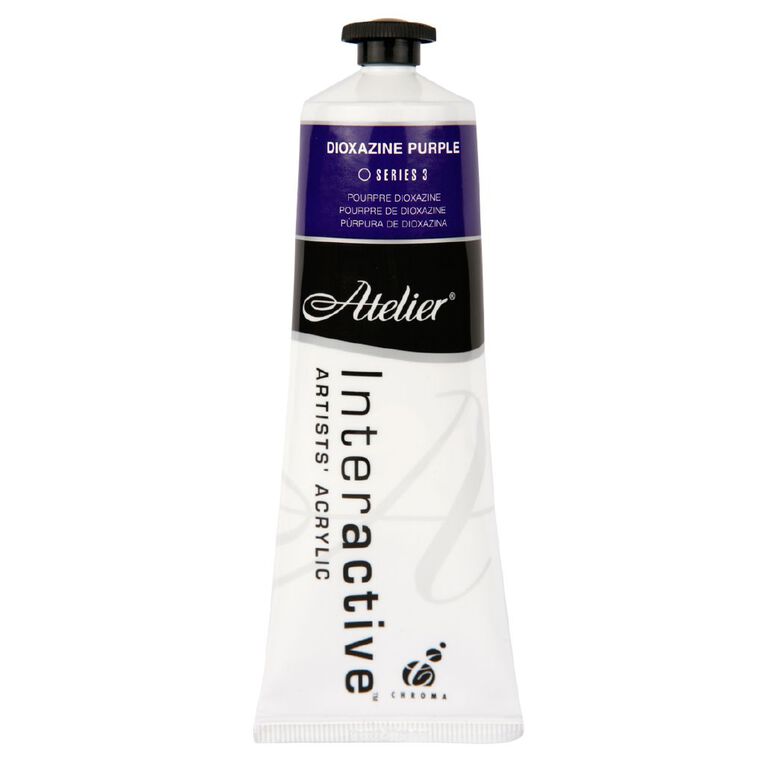 Atelier S3 Acrylic Paint Dioxazine Purple 80ml, , hi-res