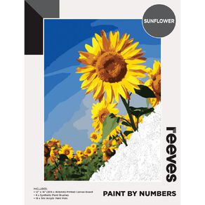 Reeves Paint By Numbers Sunflower 12 x 16 inch