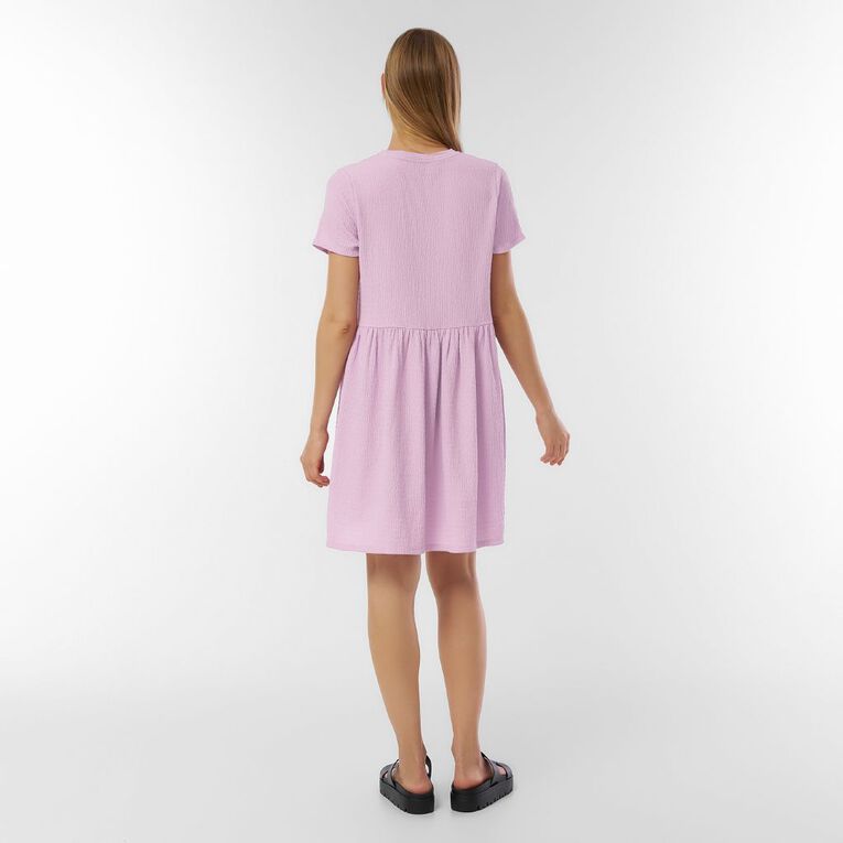 H&H Women's Short Sleeve T-Shirt Dress Mini, Purple Light, hi-res