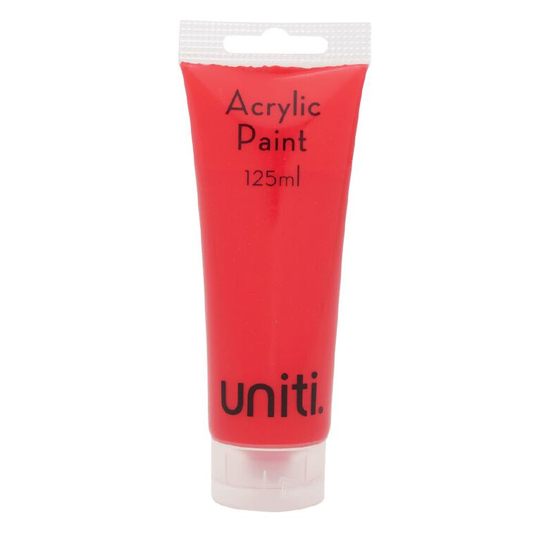 Uniti Acrylic Paint Tube Red 125ml, , hi-res