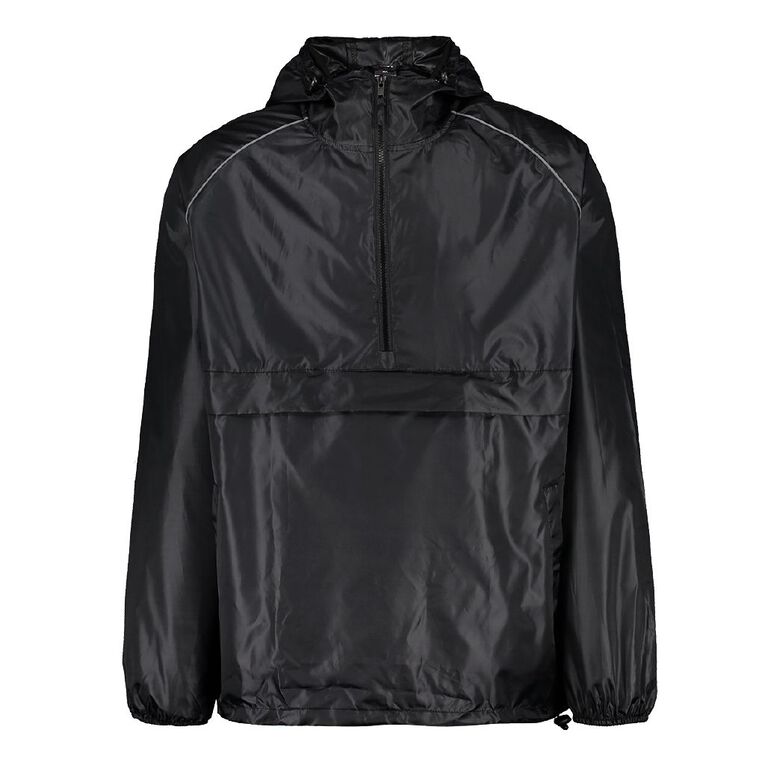 Rivet Anorak in a Bag, Black, hi-res