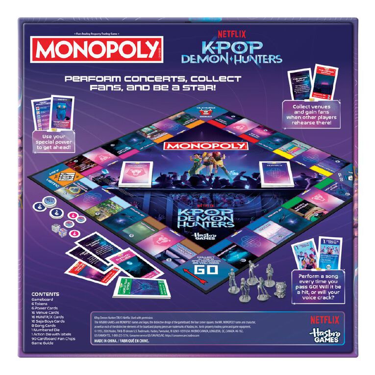 Hasbro KPop Demon Hunters Monopoly, , hi-res