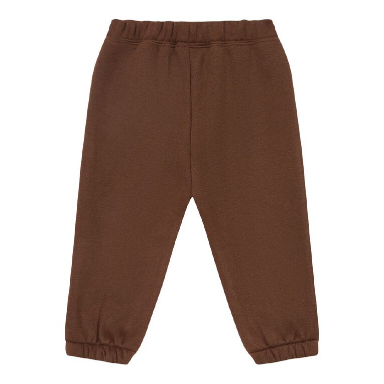 Young Original Babies' Heavy Fleece Trackpants, Brown Dark, hi-res