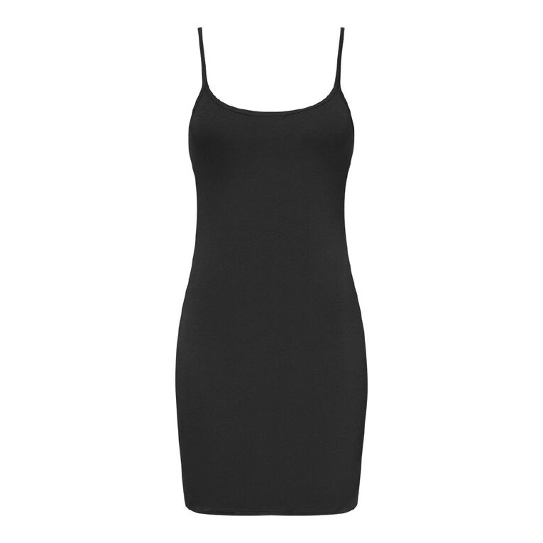 H&H Women's Stretch Longline Cami, Black, hi-res