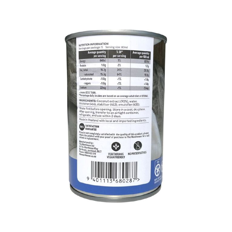 Market Kitchen Coconut Cream 400ml, , hi-res