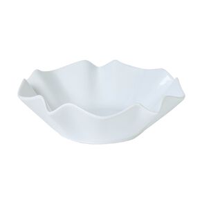 Living & Co Ruffle Bowl Large White 28cm