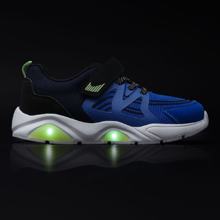 Active Intent Senior Kids' Brite Trainers, Blue, hi-res