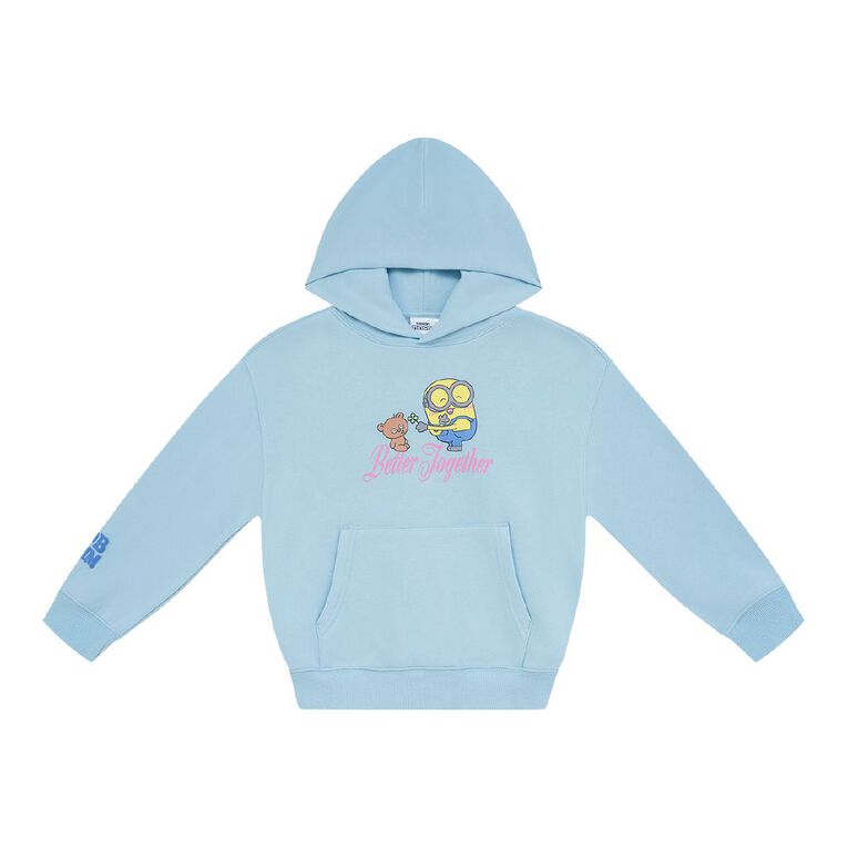 Minions Oversized Pullover Hoodie, Blue Light, hi-res
