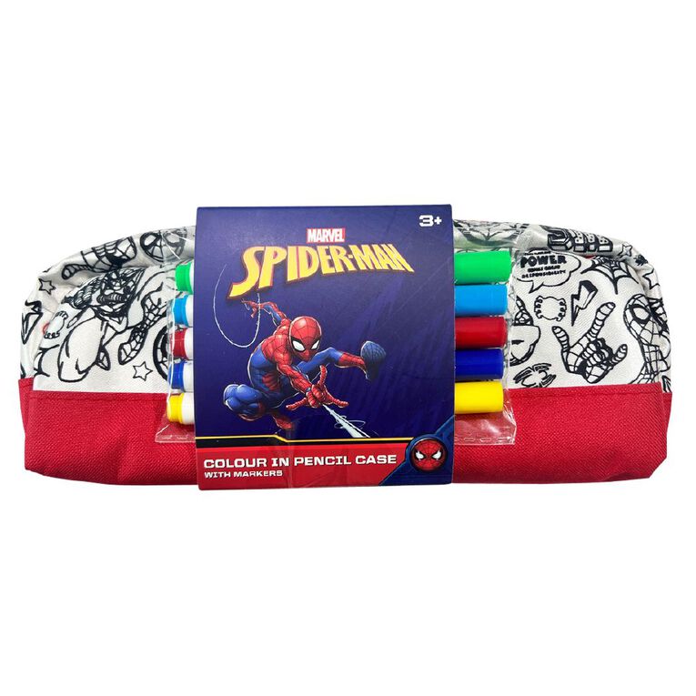 Spider-Man Colour In Pencil Case With Markers, , hi-res