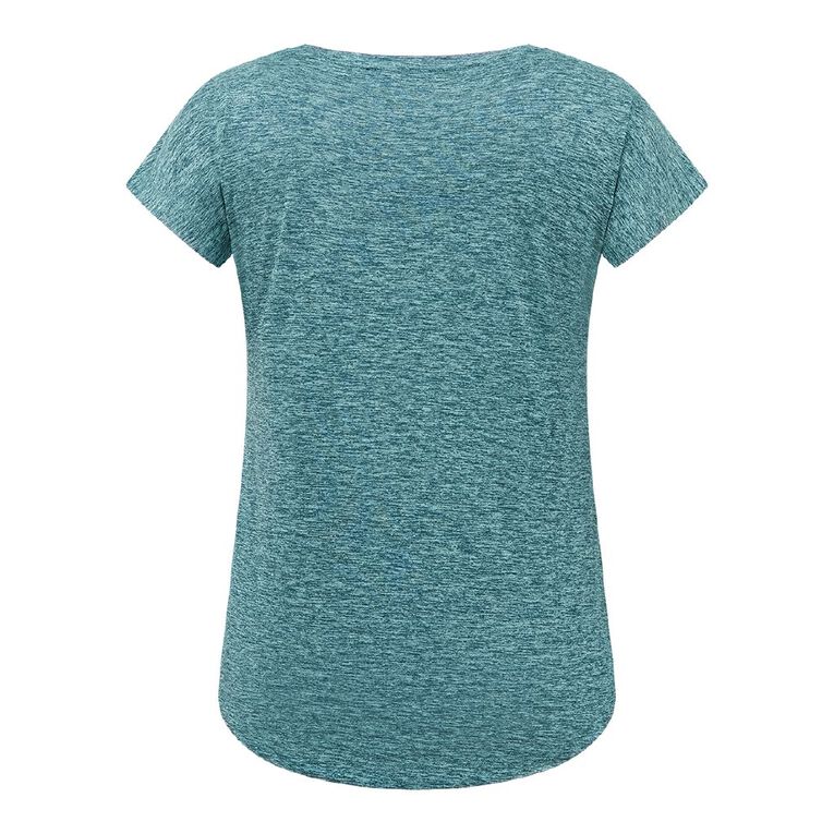 Active Intent Women's Active Cationic Tee, Green Dark, hi-res