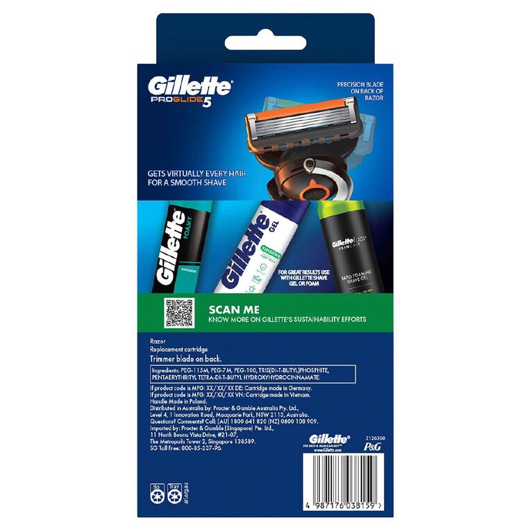 Gillette Fusion Proglide Manual Razor, , hi-res