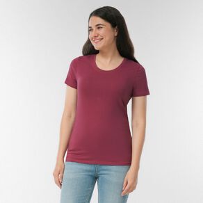 H&H Women's Short Sleeve Stretch Scoop Neck Tee