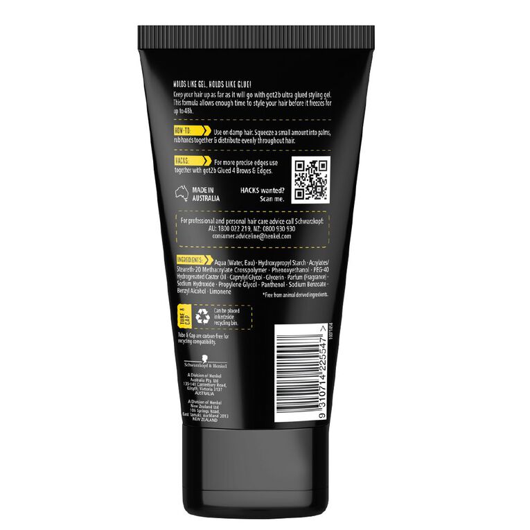 Schwarzkopf Got2b Ultra Glued Styling Gel 150ml, , hi-res