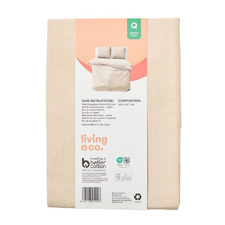 Living & Co Cotton Duvet Cover Set Abstract Multi-Coloured Queen, , hi-res