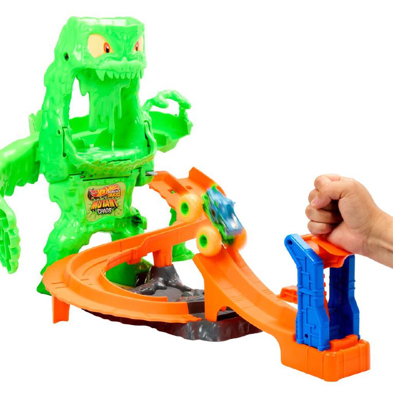 Hot Wheels Monster Trucks Mutant Chaos Monster Takedown Playset, , hi-res