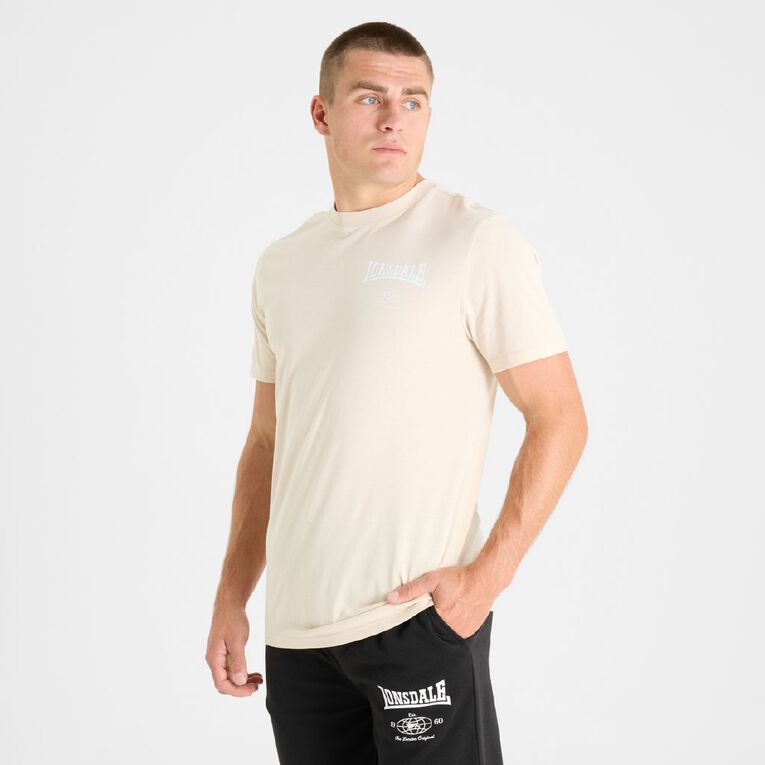 Lonsdale Men's Graphic Tee, Cream, hi-res