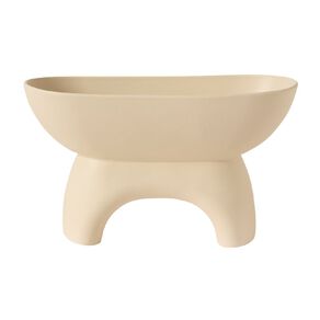 Living & Co Oval Footed Decorative Tray Beige
