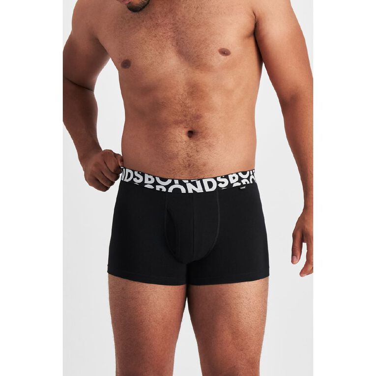 B FOR BONDS Men's Trunks 2 Pack, Black W25 YHR, hi-res