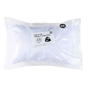 Living & Co Hypoallergenic Firm Support Pillow White
