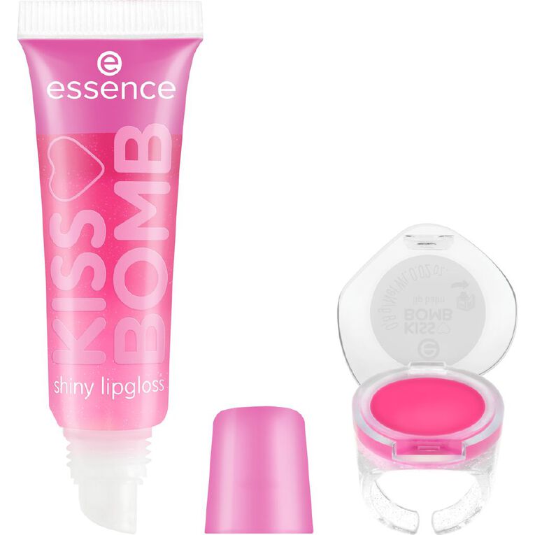 Essence Kiss Bomb Shiny Lip Gloss & Lip Balm, , hi-res