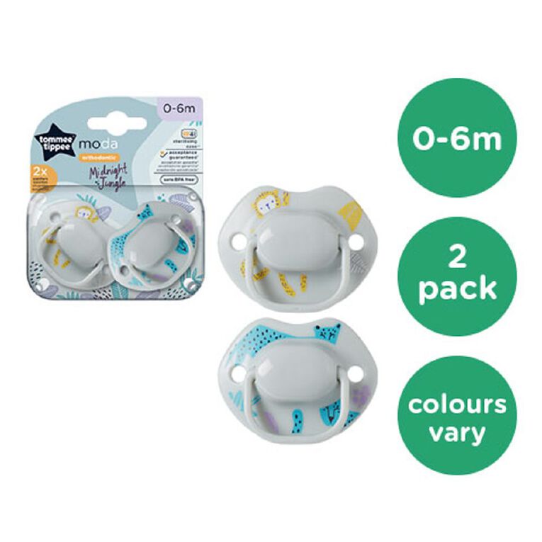 Tommee Tippee Closer to Nature Silicon Soother 0-6 Months 2 Pack, , hi-res