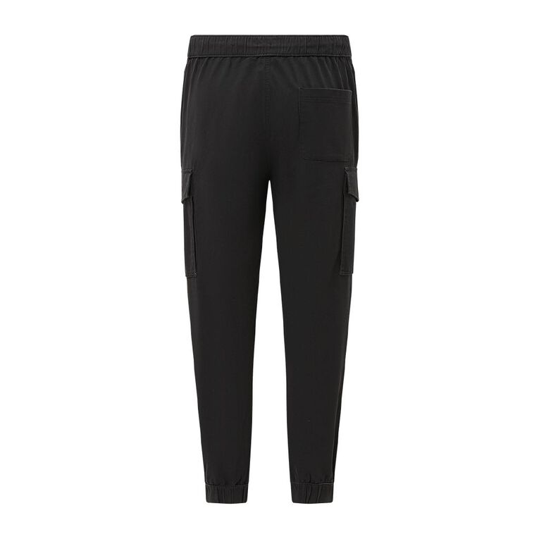H&H Men's Cuffed Cargo Pants, Black, hi-res