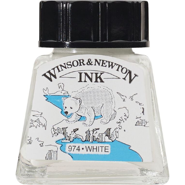 Winsor & Newton Drawing Ink 14ml White, , hi-res