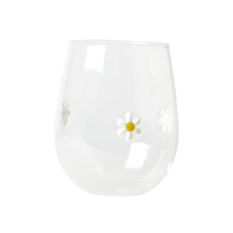 Living & Co Stemless Wine Glass Summer Fruit Clear, , hi-res